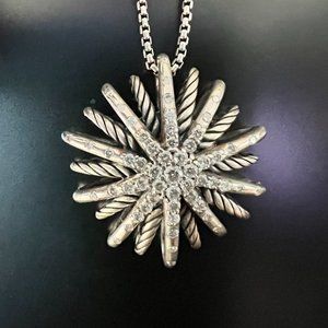 David Yurman Diamond Starburst Necklace